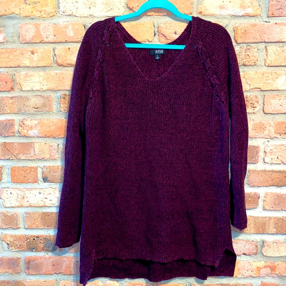 A.N.A. Maroon knit sweater size M